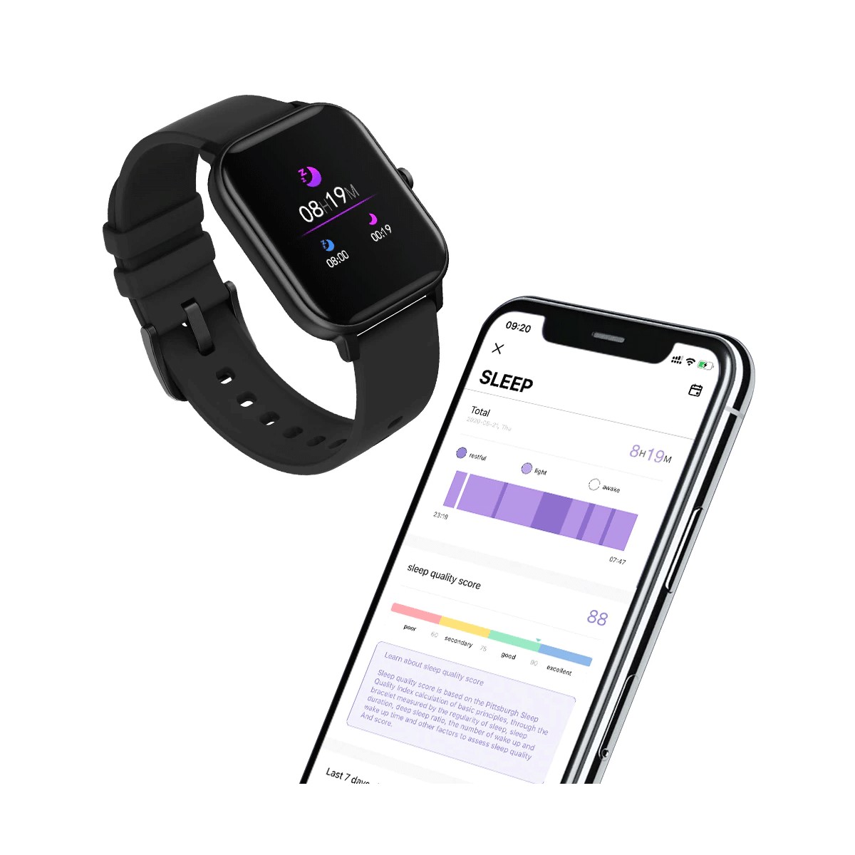Accesorios y Gadgets  Reloj smartwatch P8 Negro